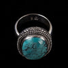 Oval Sterling Silver Turquoise Ring