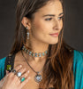 Sterling Silver Turquoise & Rainbow Moonstone Jewelry