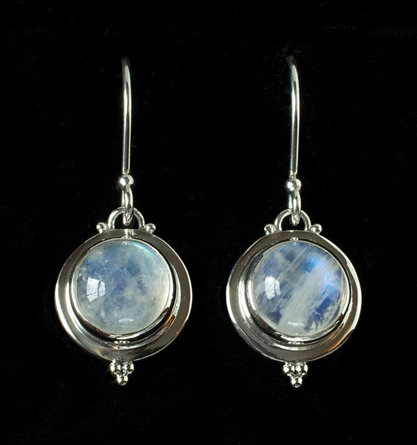 Moonstone Earrings 2024 925 Sterling Silver - Rainbow for Women or Men Jewelry, Elegant Gift Box 8S2-7 ZP