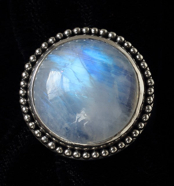 Sterling Silver Rainbow Moonstone Ring