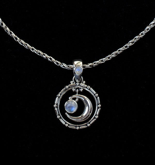 Sterling Silver Moonstone Necklace Bluemoonstone Creations
