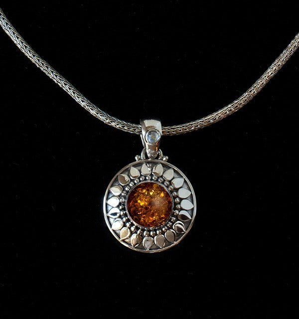 Baltic Amber Sun Necklace—SUNSHINE