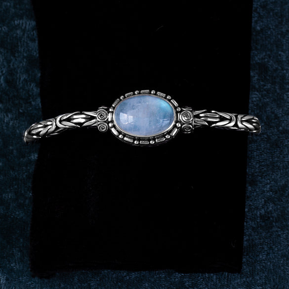 Sterling Silver Rainbow Moonstone Bracelet