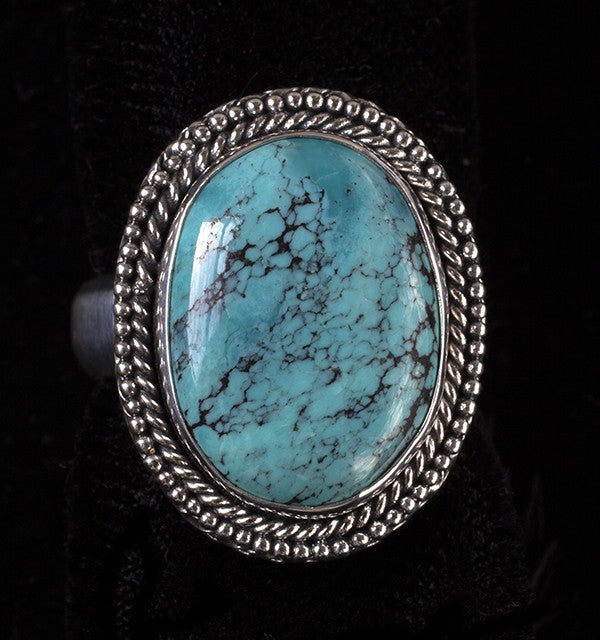 Oval Sterling Silver Turquoise Ring