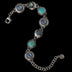 Sterling Silver Moonstone, Turquoise & Labradorite Celestial Bracelet