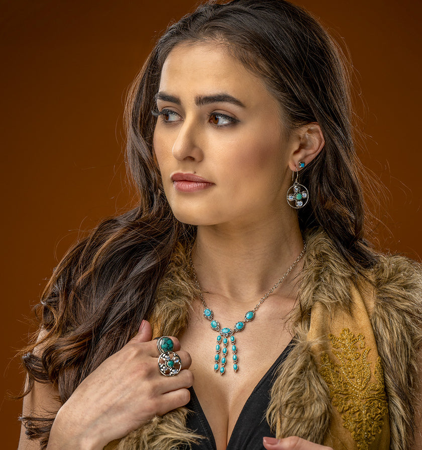 Sterling Silver Turquoise Bohemian Jewelry