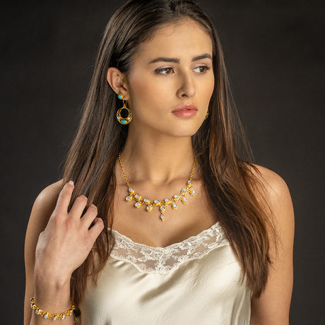 Gold Rainbow Moonstone Jewelry