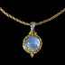 Gold Rainbow Moonstone Necklace