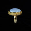 Gold Rainbow Moonstone Ring