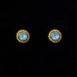 Gold Moonstone Stud Earrings