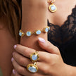 Gold Rainbow Moonstone Jewelry