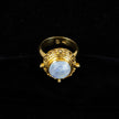 Gold Rainbow Moonstone Ring