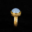 Gold Rainbow Moonstone Ring