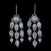 Sterling Silver Rainbow Moonstone Chandelier Earrings