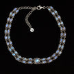 Sterling Silver Rainbow Moonstone Choker