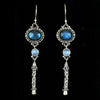 Sterling Silver Labradorite & Rainbow Moonstone Dangle Earrings