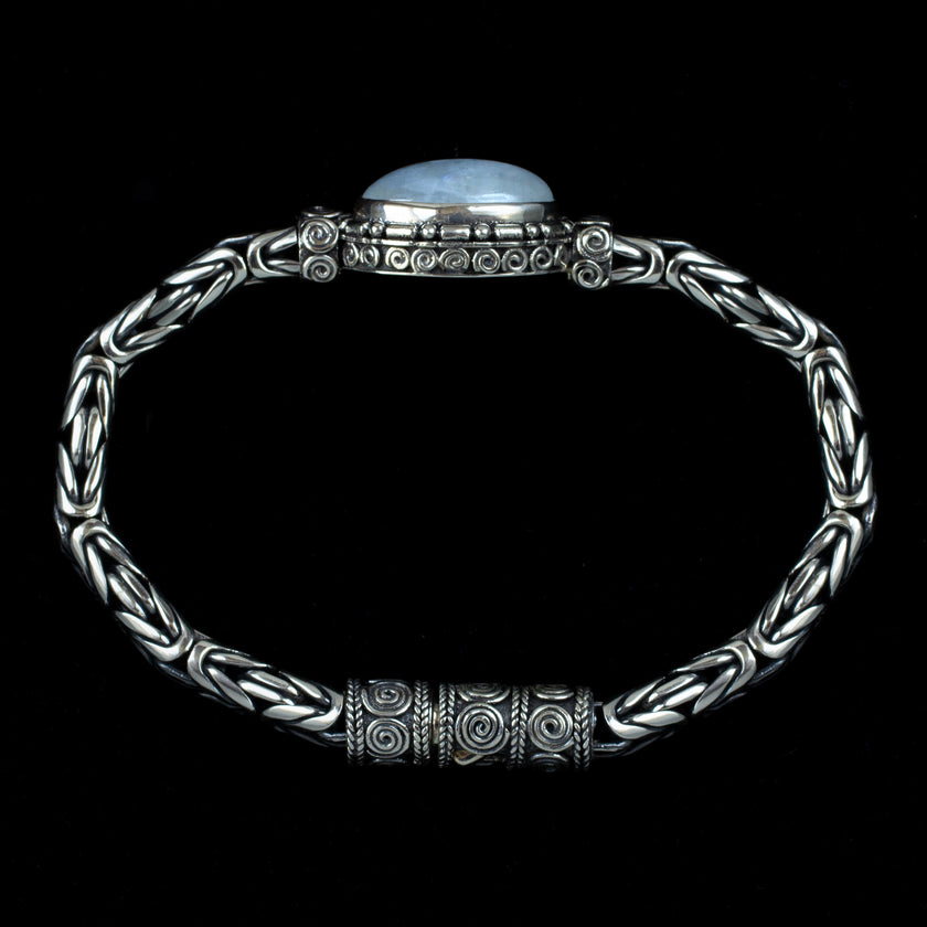Sterling Silver Rainbow Moonstone Bracelet