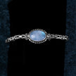 Sterling Silver Rainbow Moonstone Bracelet