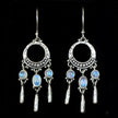 Sterling Silver Rainbow Moonstone Chandelier Earrings