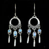 Sterling Silver Rainbow Moonstone Chandelier Earrings