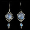 Sterling Silver Rainbow Moonstone Dangle Earrings