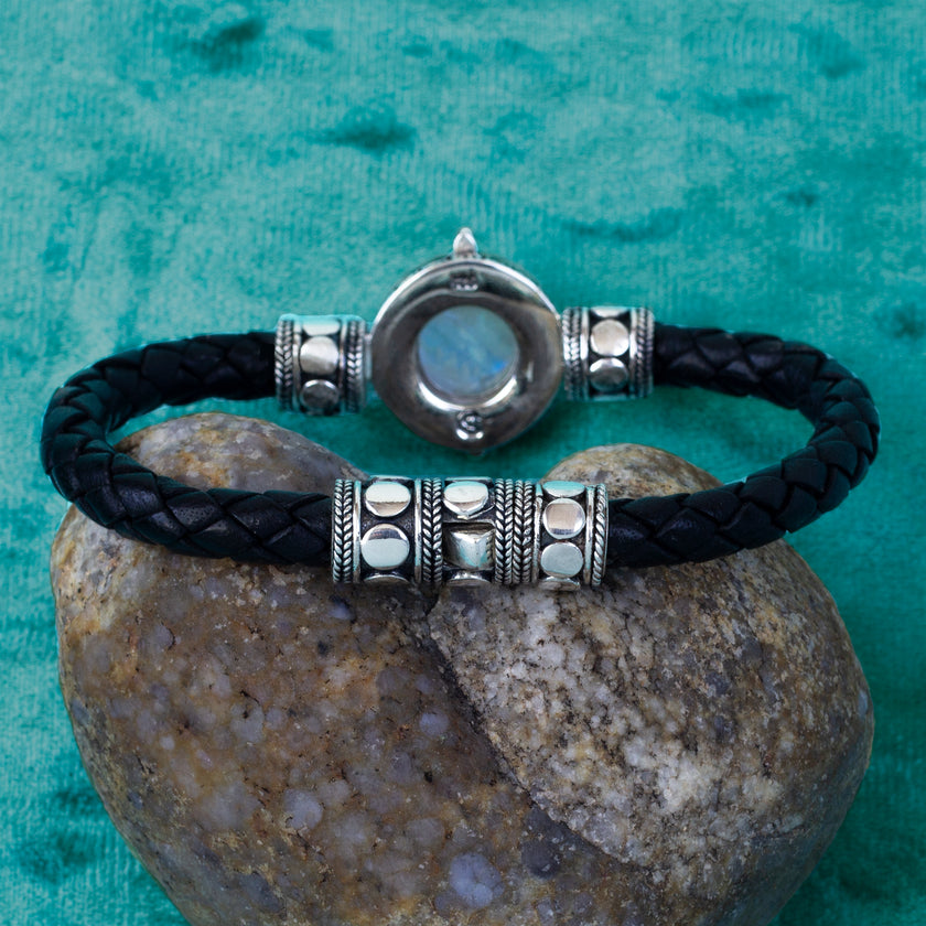 Sterling Silver Leather Bracelet Clasp