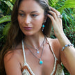 Sterling Silver Turquoise, Rainbow Moonstone, Opal, & Amber Jewelry