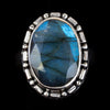 Sterling Silver Faceted Labradorite Ring