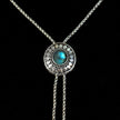 Sterling Silver Labradorite Sun Bolo Necklace