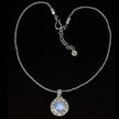 Sterling Silver Rainbow Moonstone Zodiac Necklace