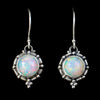 Sterling Silver Fire Opal Earrings