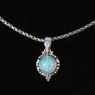 Sterling Silver Opal & Moonstone Necklace