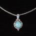 Sterling Silver Opal & Moonstone Necklace
