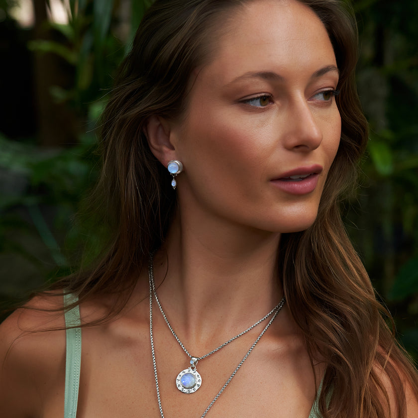 Sterling Silver Rainbow Moonstone Zodiac Jewelry
