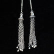 Sterling Silver Bolo Necklace Tassels