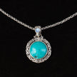Sterling Silver Turquoise & Rainbow Moonstone Necklace