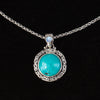 Sterling Silver Turquoise & Rainbow Moonstone Necklace