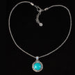 Sterling Silver Turquoise & Rainbow Moonstone Necklace