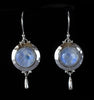 Sterling Silver Rainbow Moonstone Dangle Earrings