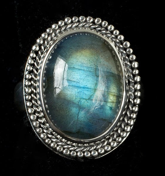Sterling Silver Labradorite Ring | Bluemoonstone Creations