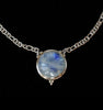 Sterling Silver Rainbow Moonstone Necklace