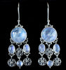 Sterling Silver Rainbow Moonstone Chandelier Earrings