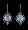 Sterling Silver Rainbow Moonstone Earrings