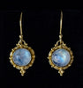 Gold Rainbow Moonstone Earrings