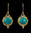 Gold Turquoise Balinese Earring