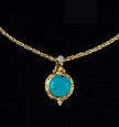 Gold Turquoise & Moonstone Necklace