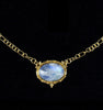 Gold Rainbow Moonstone Necklace