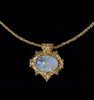 Gold Rainbow Moonstone Balinese Necklace