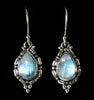 Sterling Silver Rainbow Moonstone Teardrop Earrings