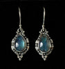 Sterling Silver Labradorite Balinese Earrings